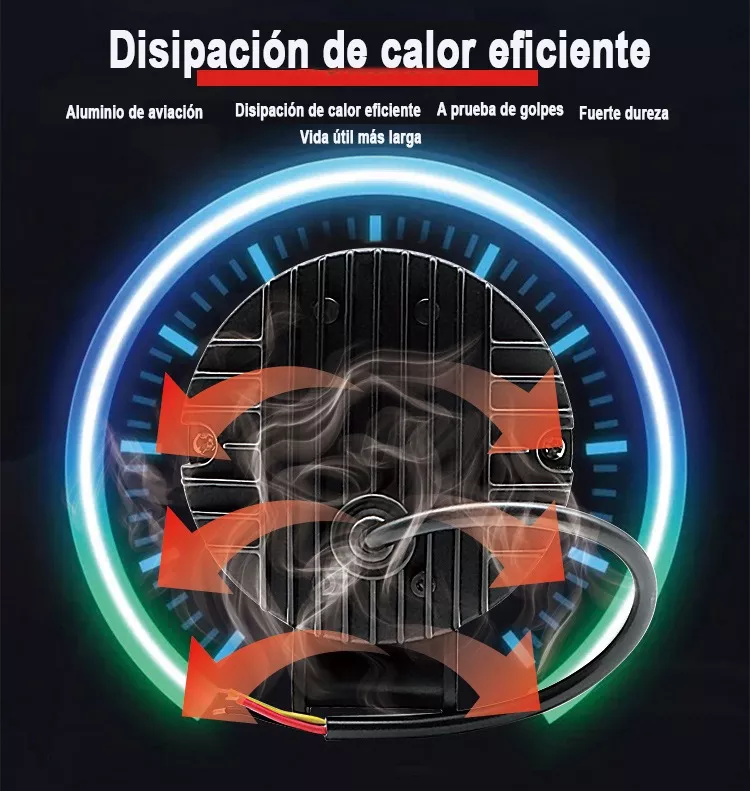 Par Faros Ojos De Ángel 4'' Faro Niebla Luz Blanca Auto Moto