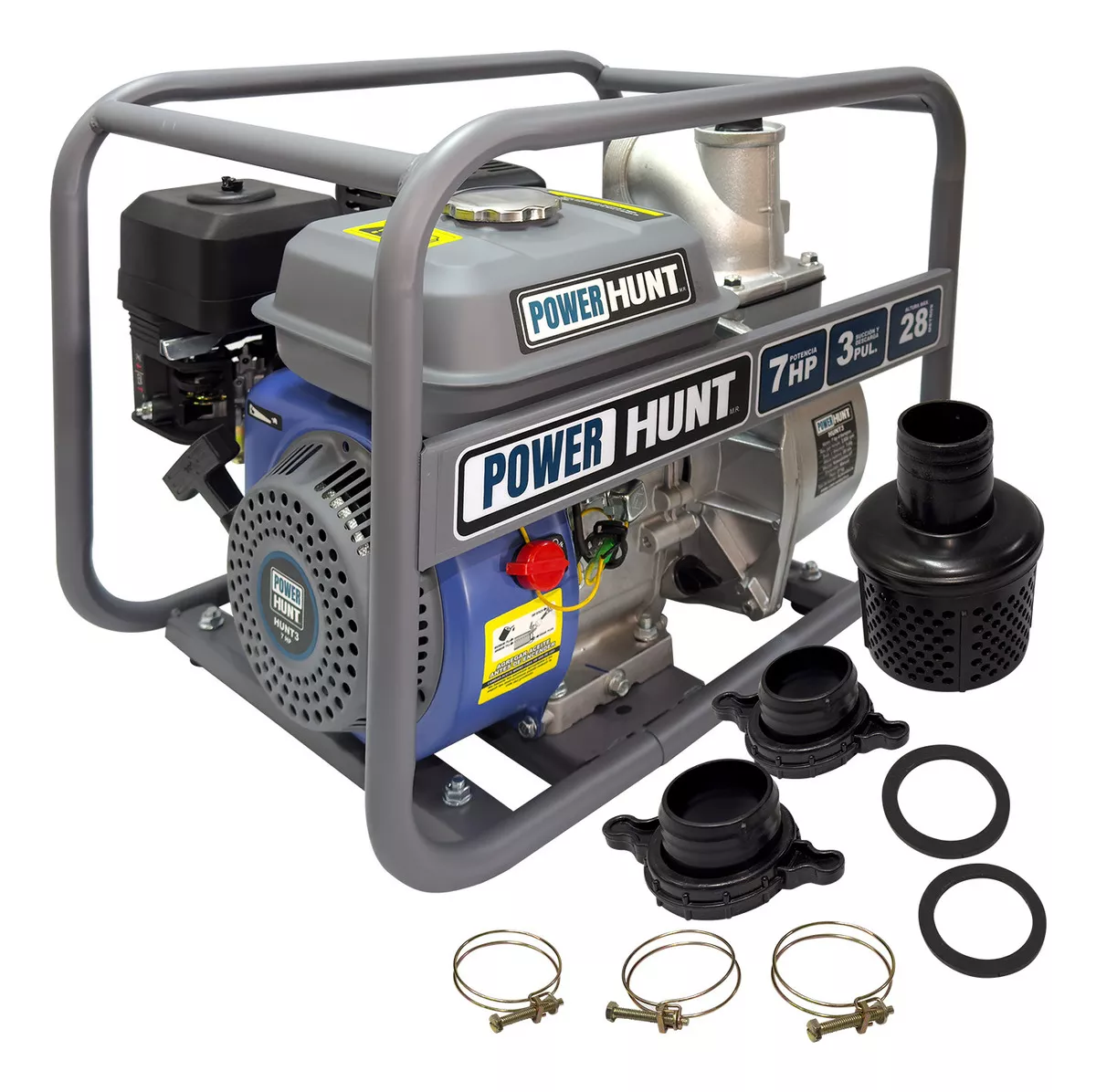Motobomba Bomba De Agua A Gasolina Power Hunt Hunt3 3x3 7hp Riego
