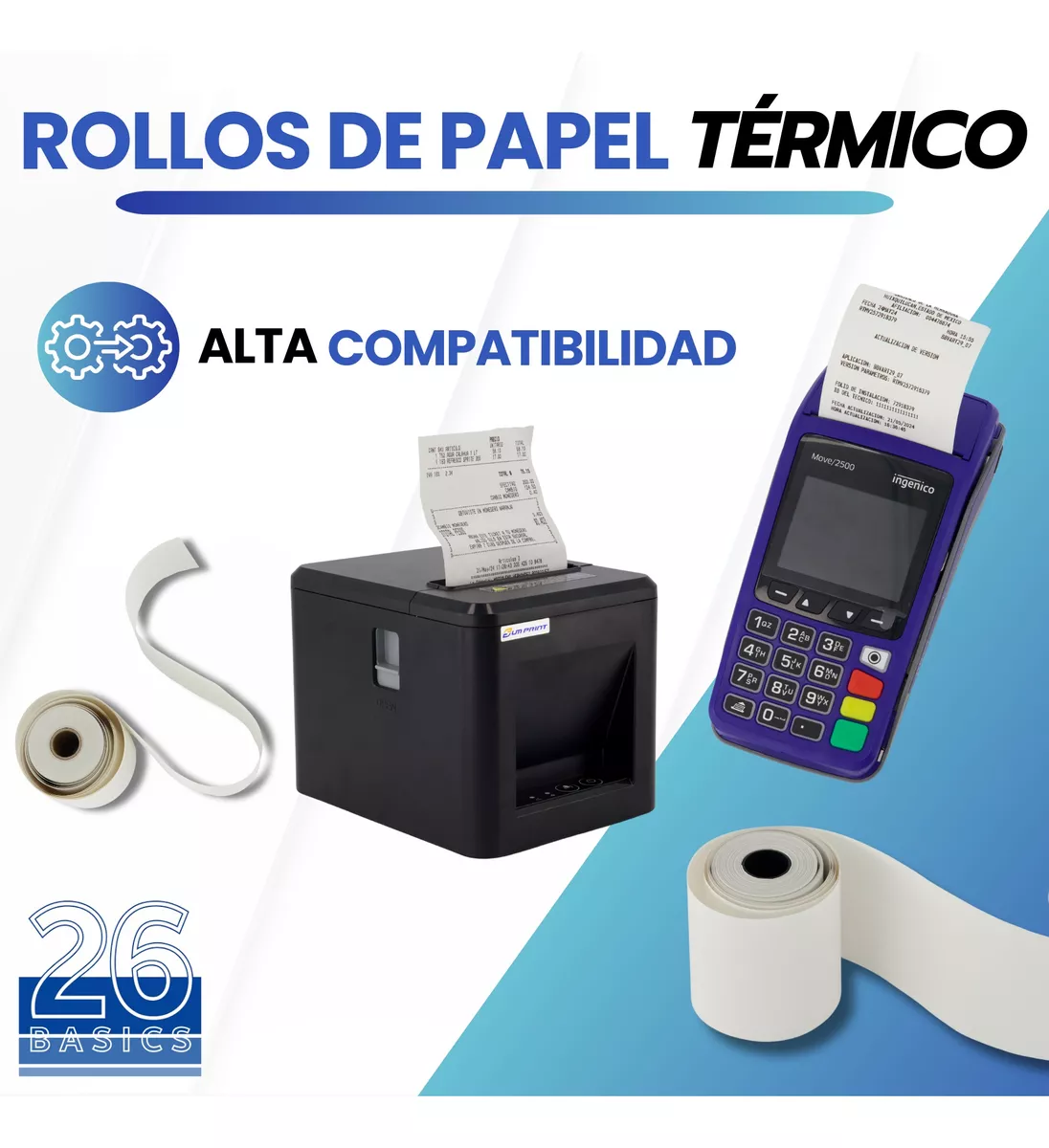 Rollos Papel Térmico 80x80 Impresora Térmica 80mm Negro 80