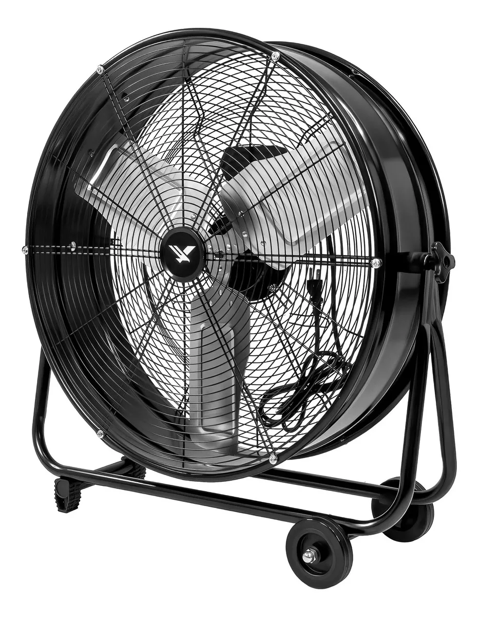 Ventilador Industrial Metalico Piso 180w 2 Velocidades 30' Cantidad de aspas 3 Estructura Negro Aspas plateadas Diámetro 67 cm Frecuencia 60 Hz Material de las aspas Metal