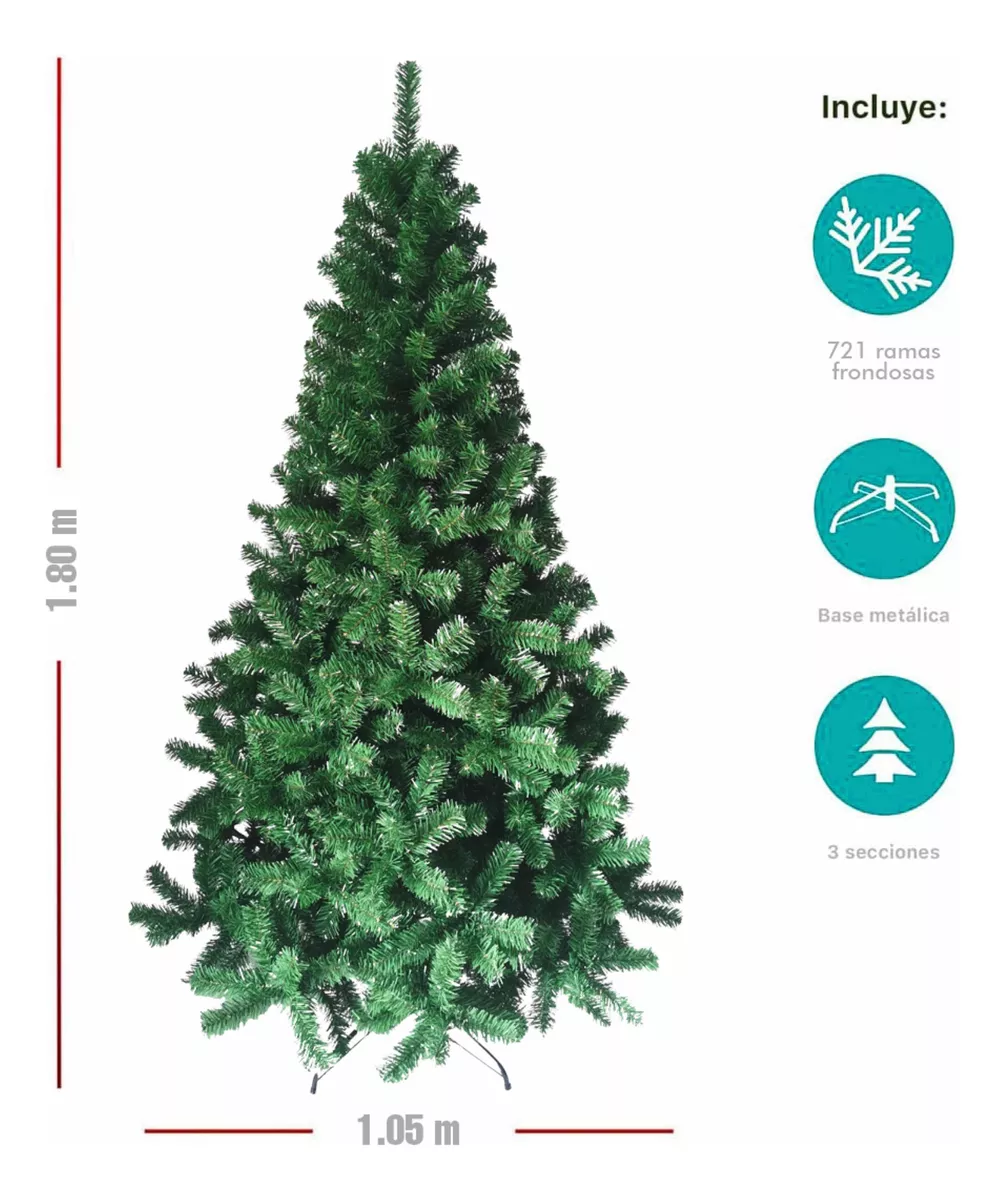 Árbol De Navidad Fondonso De 1.80 Metros Original Trady Fit