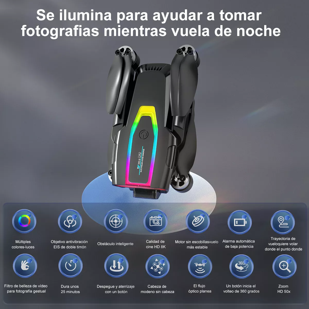 Fij Mini Drones Con Cámara 8k Hd F199 Sin Escobillas 3 Baterías