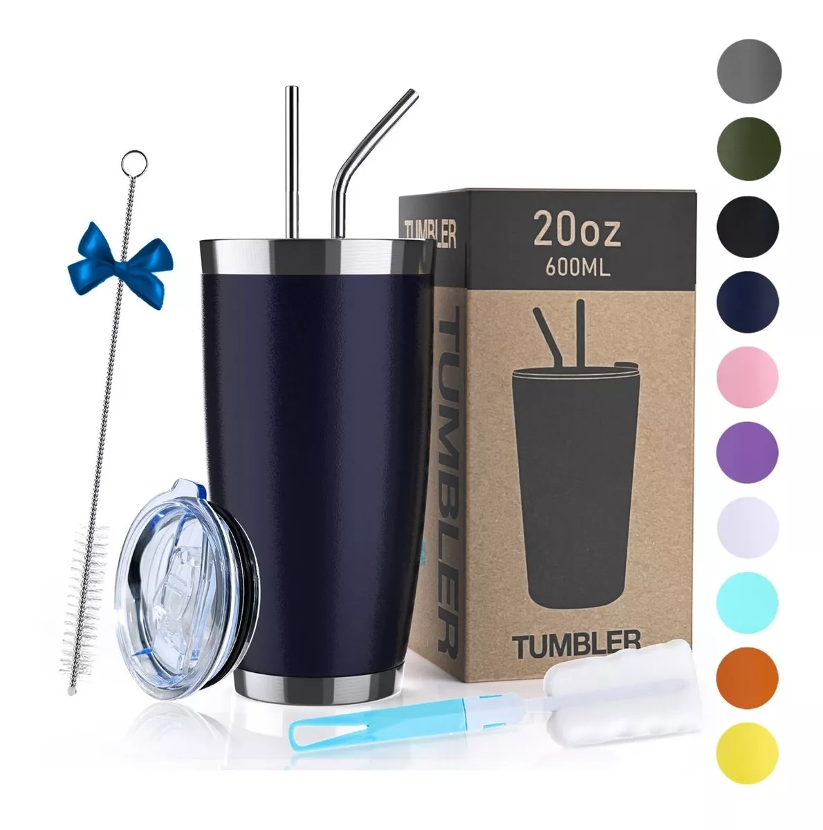 Termo Portátil De Acero Inoxidable Frío Y Caliente 20 Oz