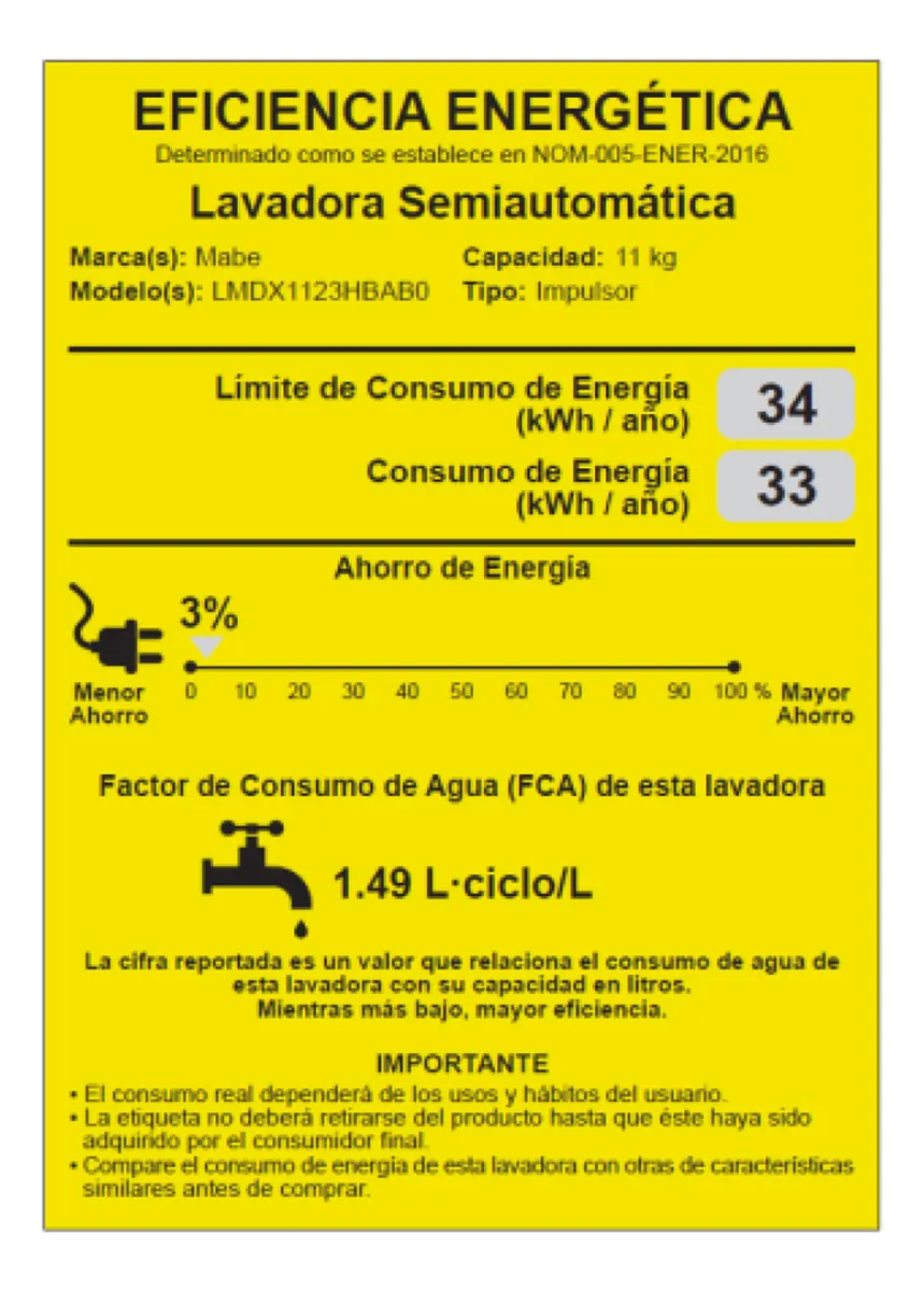 Lavadora Semi-automática 11 Kg Blanca Mabe - Lmdx1123hbab0