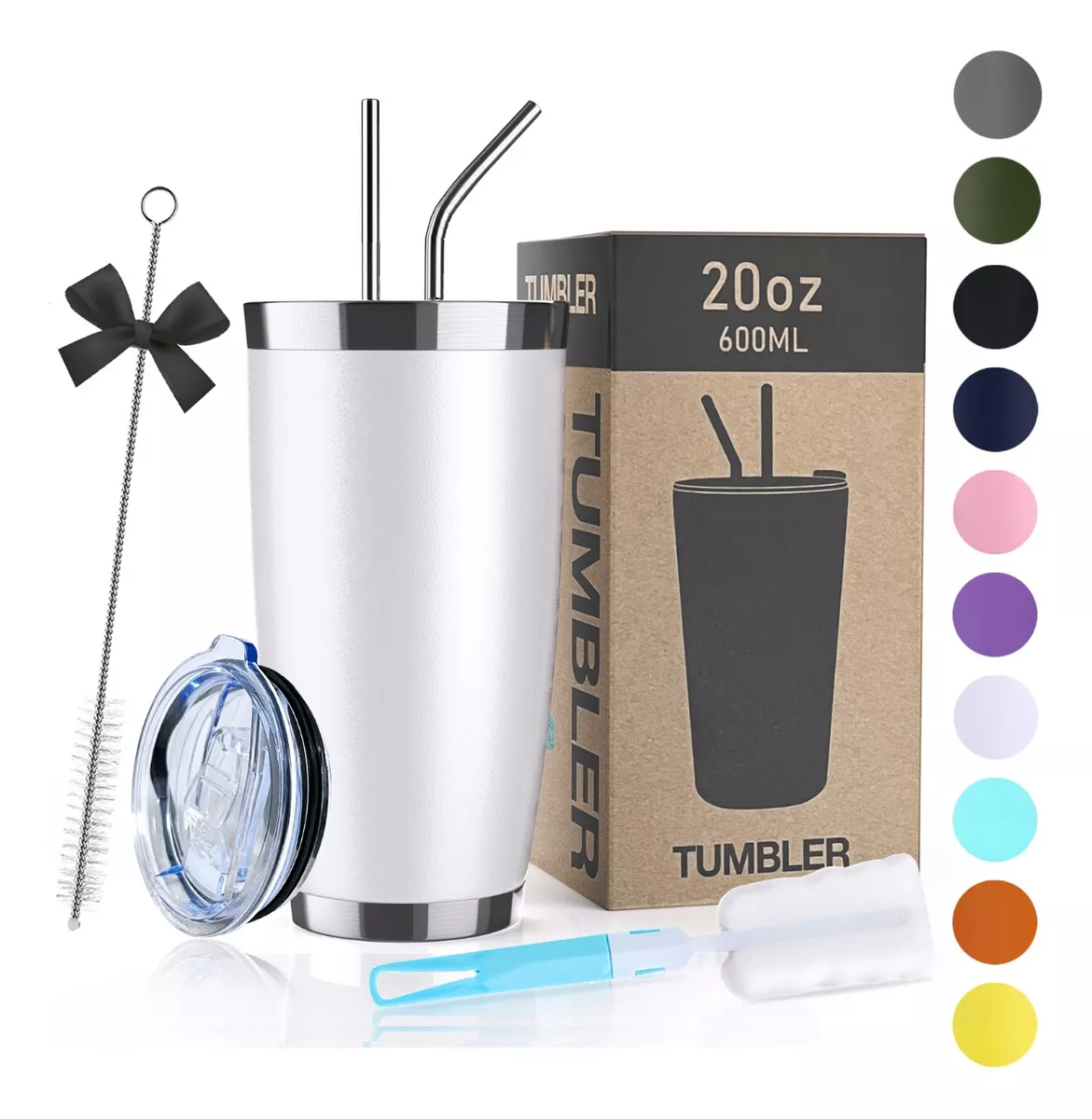 Termo Portátil De Acero Inoxidable Frío Y Caliente 20 Oz