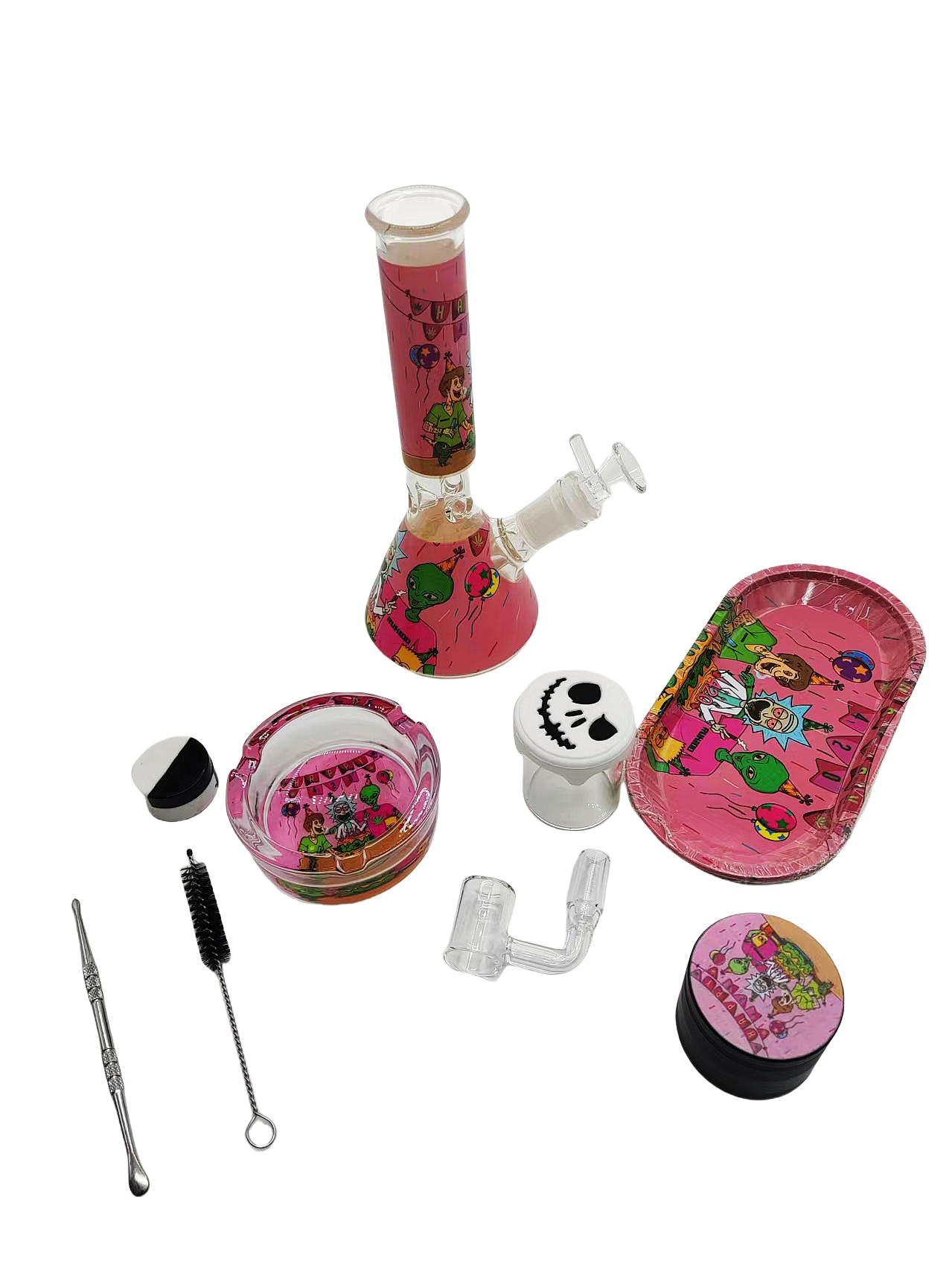 Creative glass bong smoking set