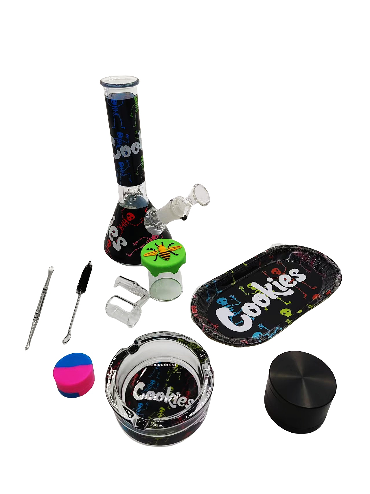 Creative glass bong smoking set
