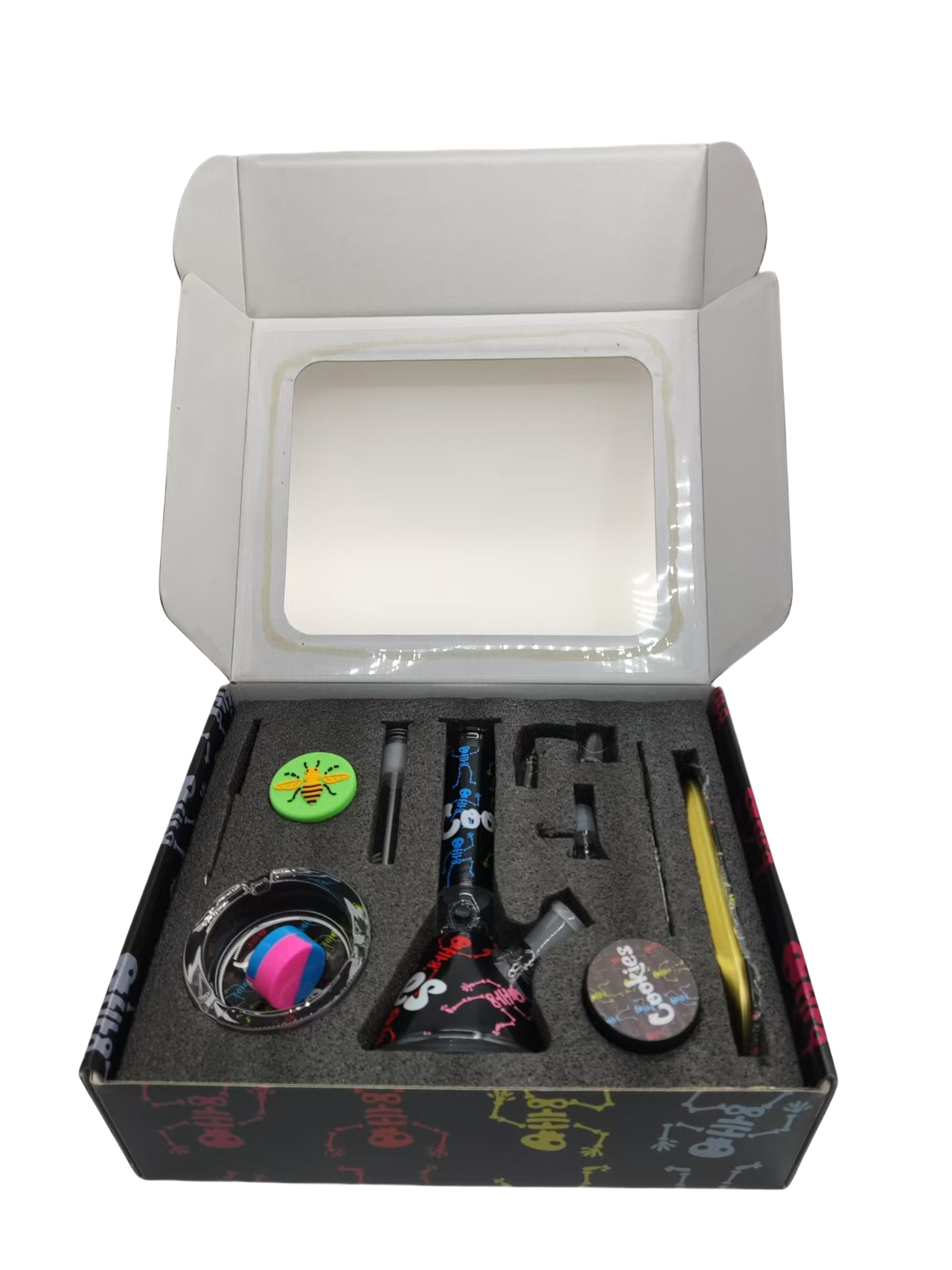 Creative glass bong smoking set