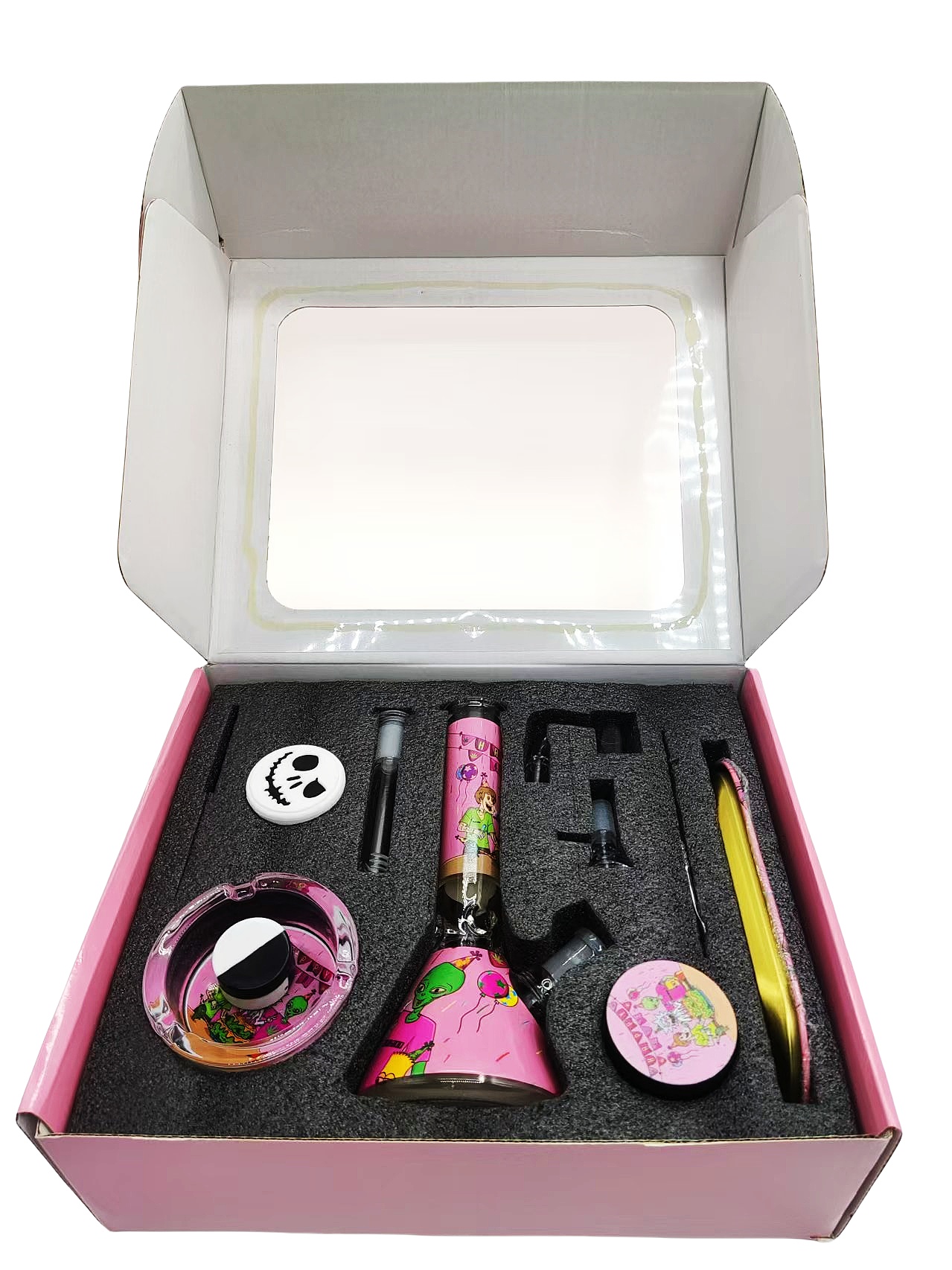 Creative glass bong smoking set