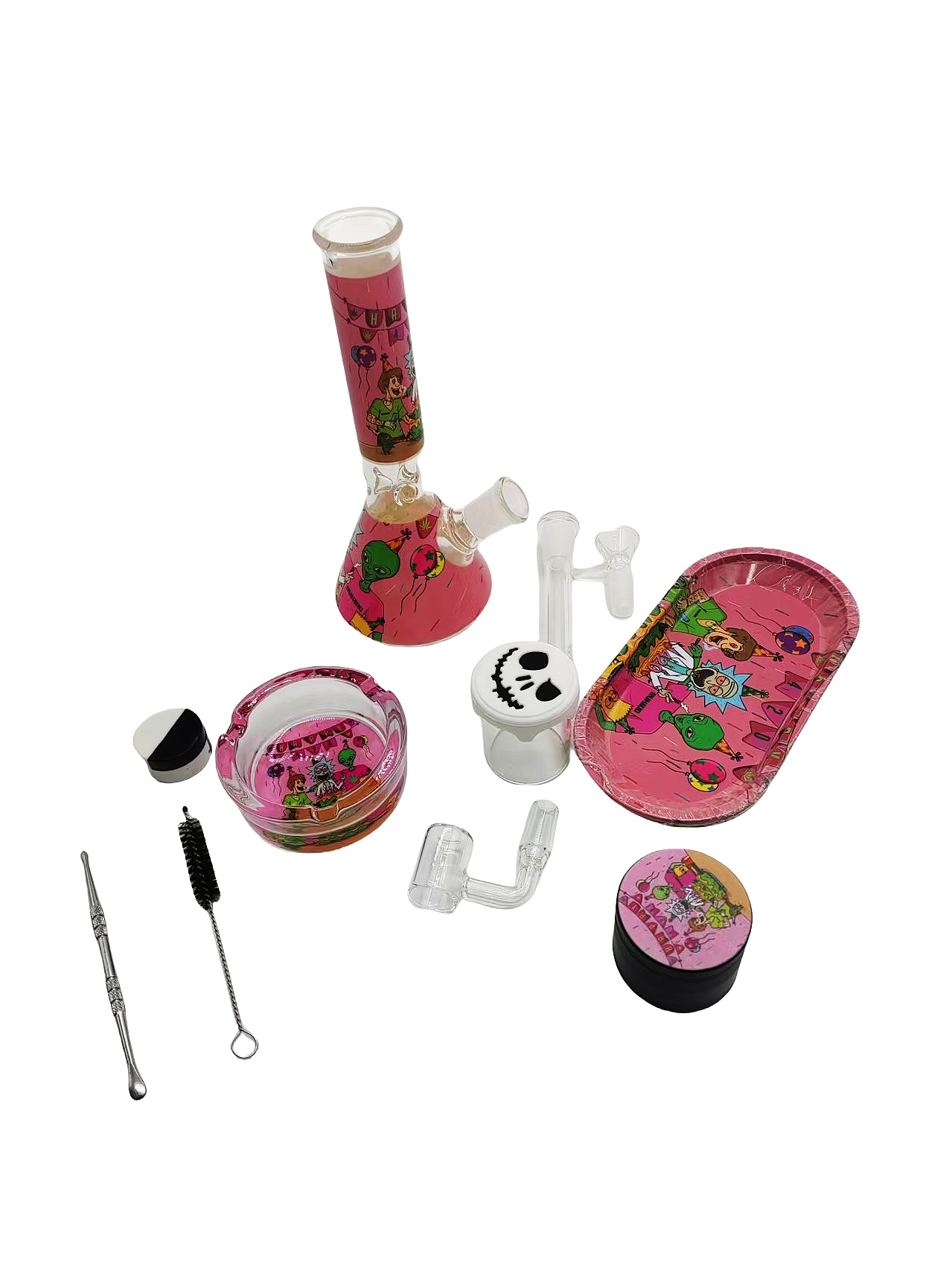 Creative glass bong smoking set