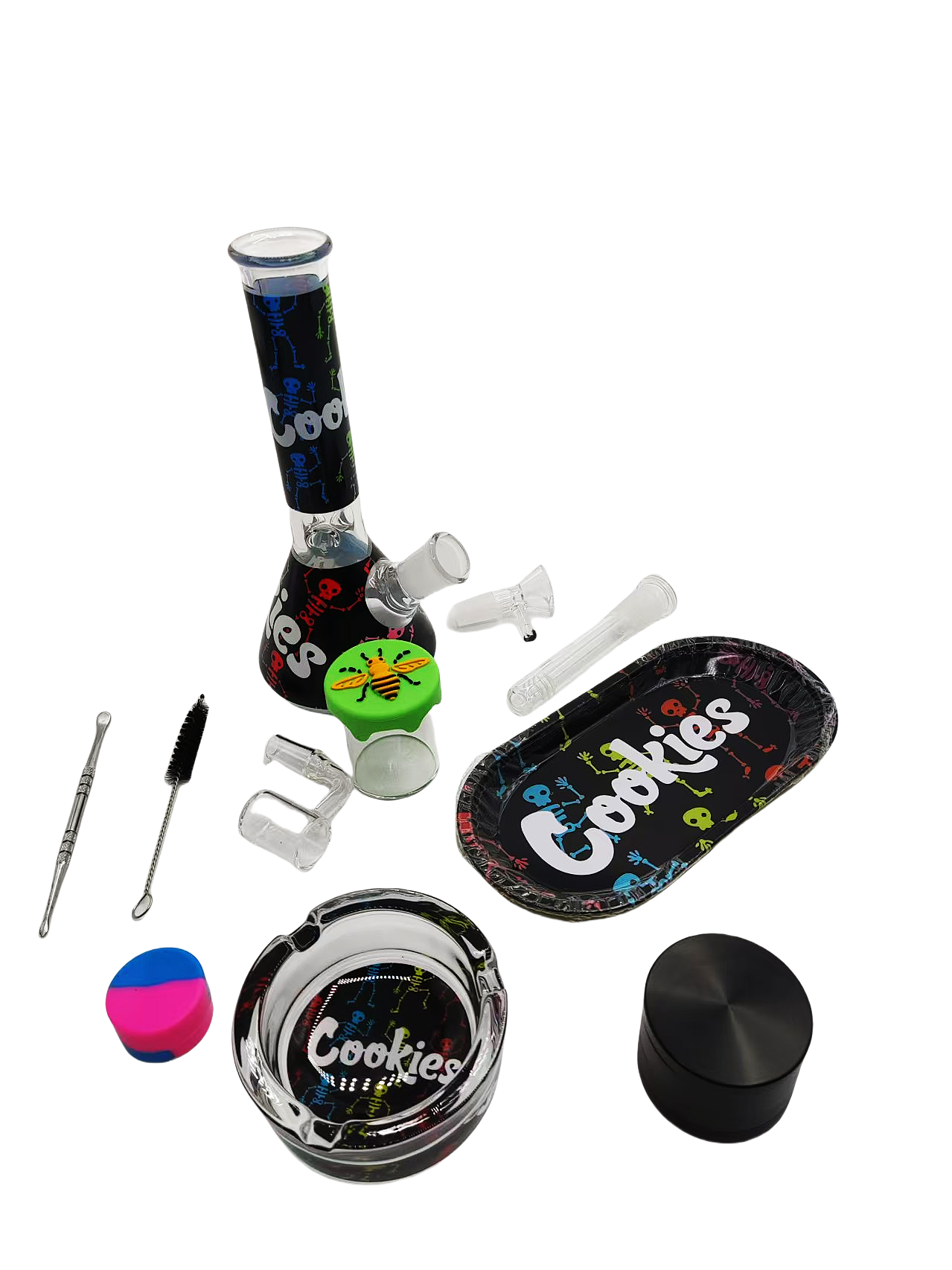 Creative glass bong smoking set