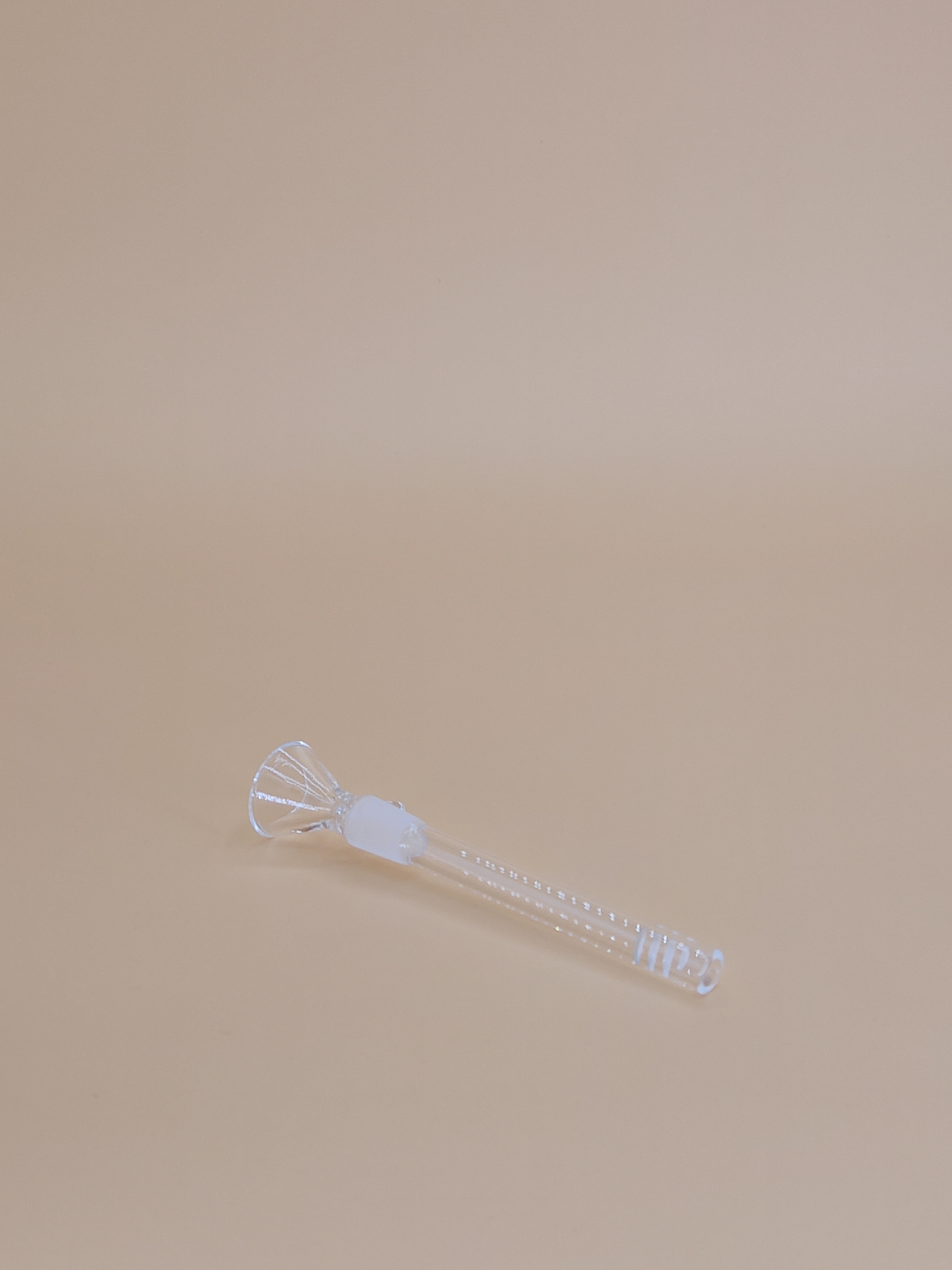 Transparent glass long bowl piece