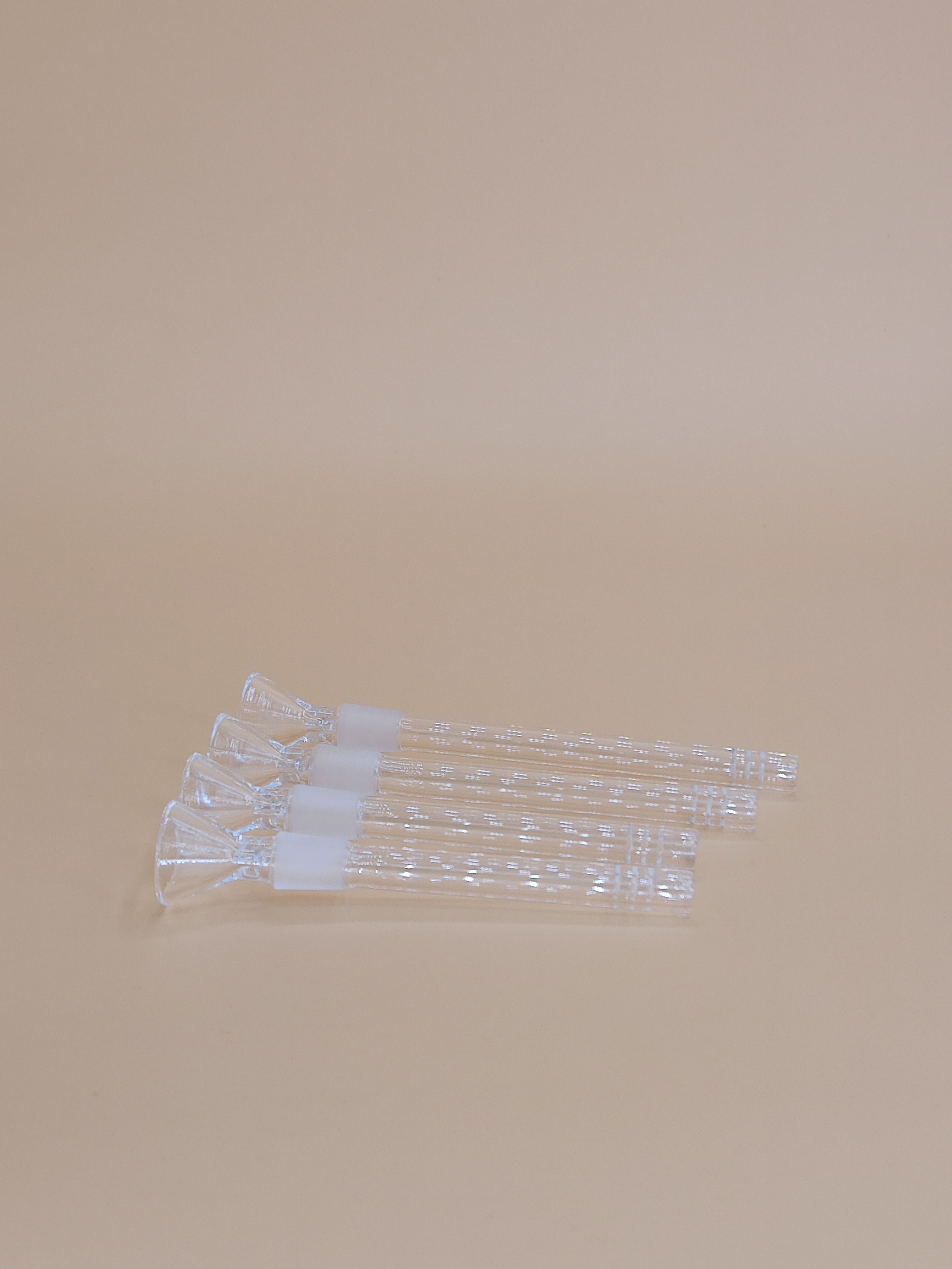 Transparent glass long bowl piece