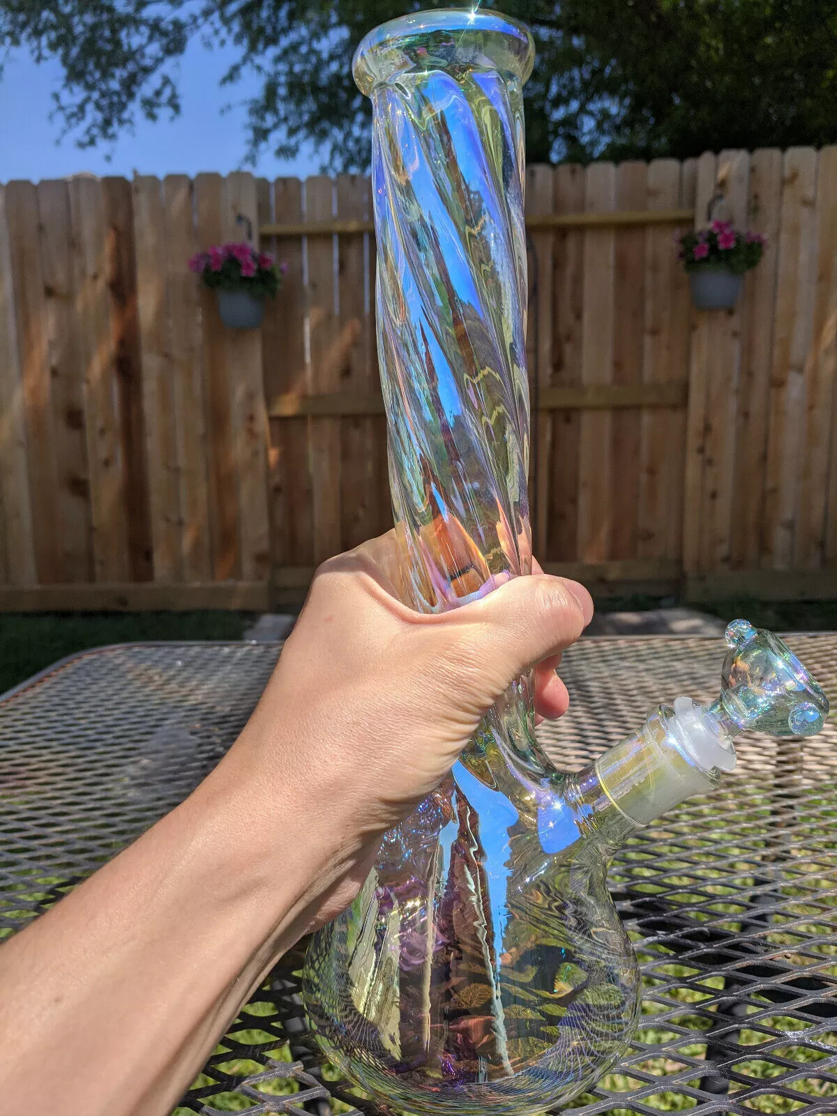 Rainbow Swirl Glass Pipe