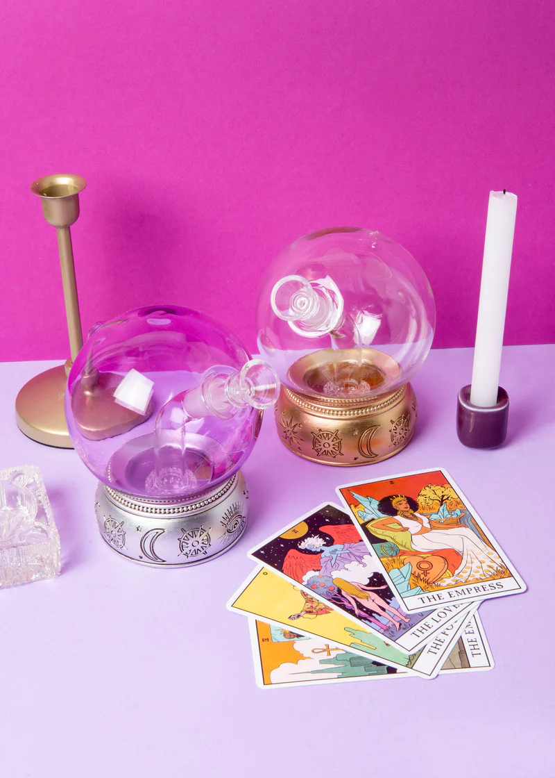 Purple Crystal Ball Glass
