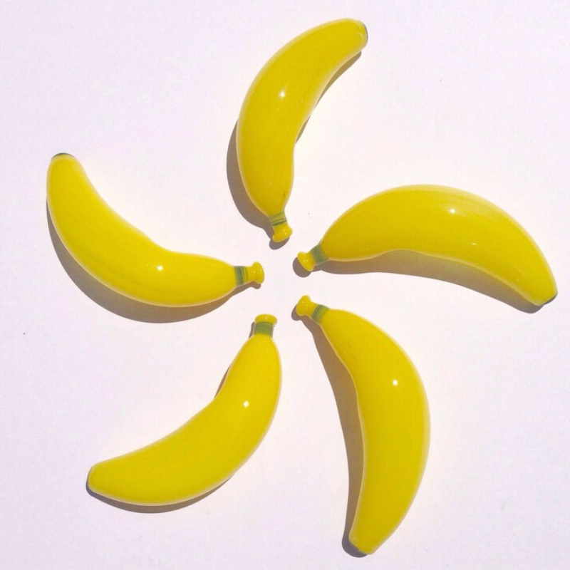 Banana Shaped Glass Handle