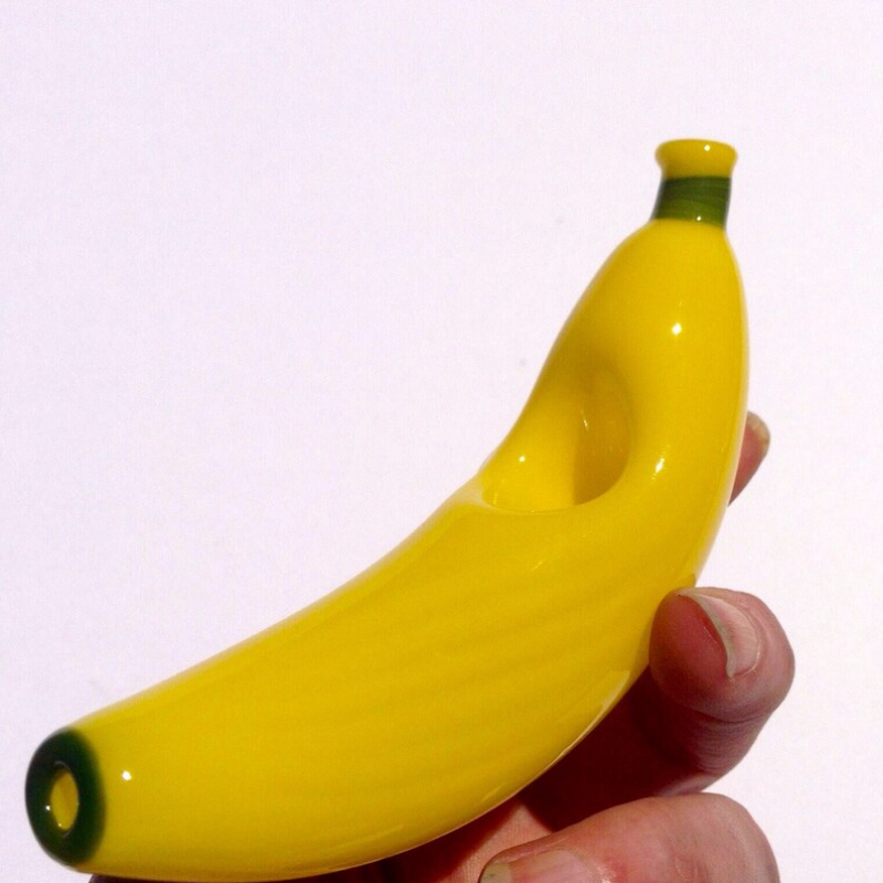 Banana Shaped Glass Handle