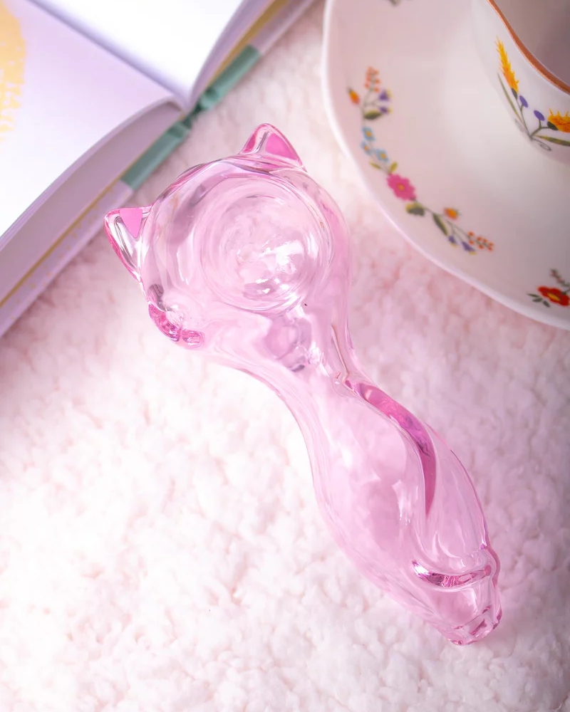Cute Cat Glass Handle