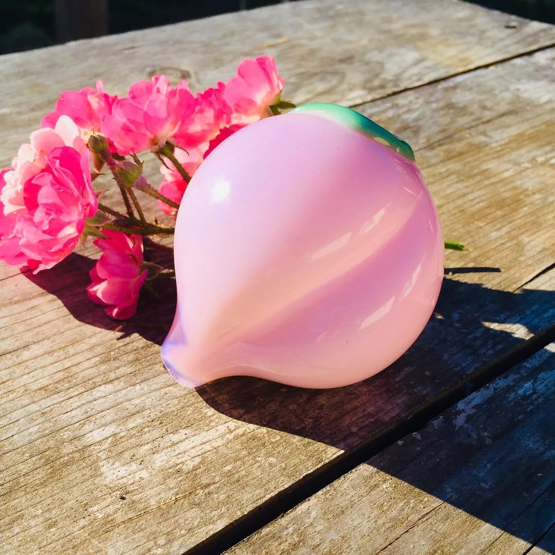 Delicious Peach Glass Handle