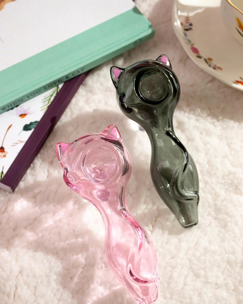 Cute Cat Glass Handle