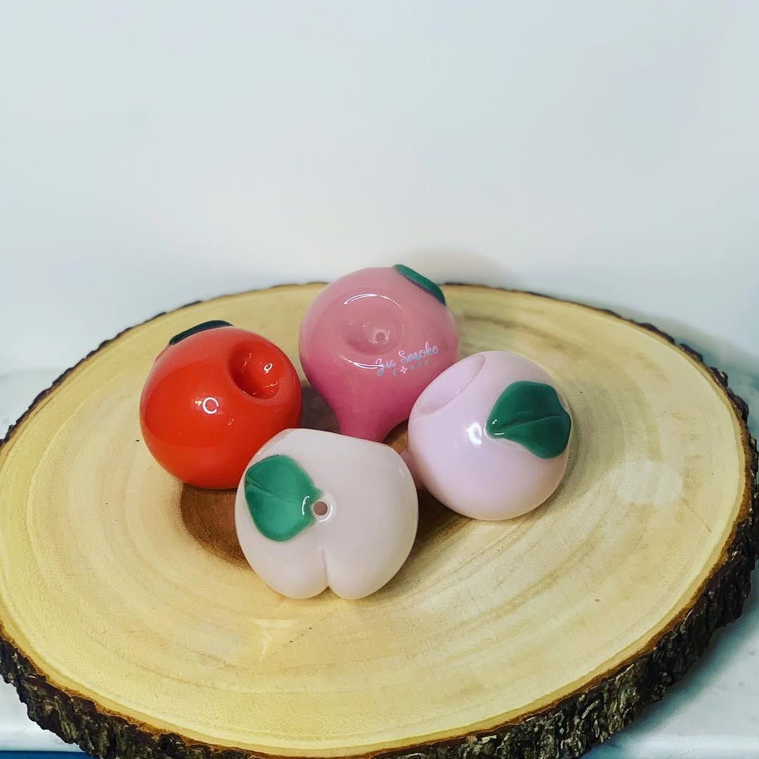 Delicious Peach Glass Handle
