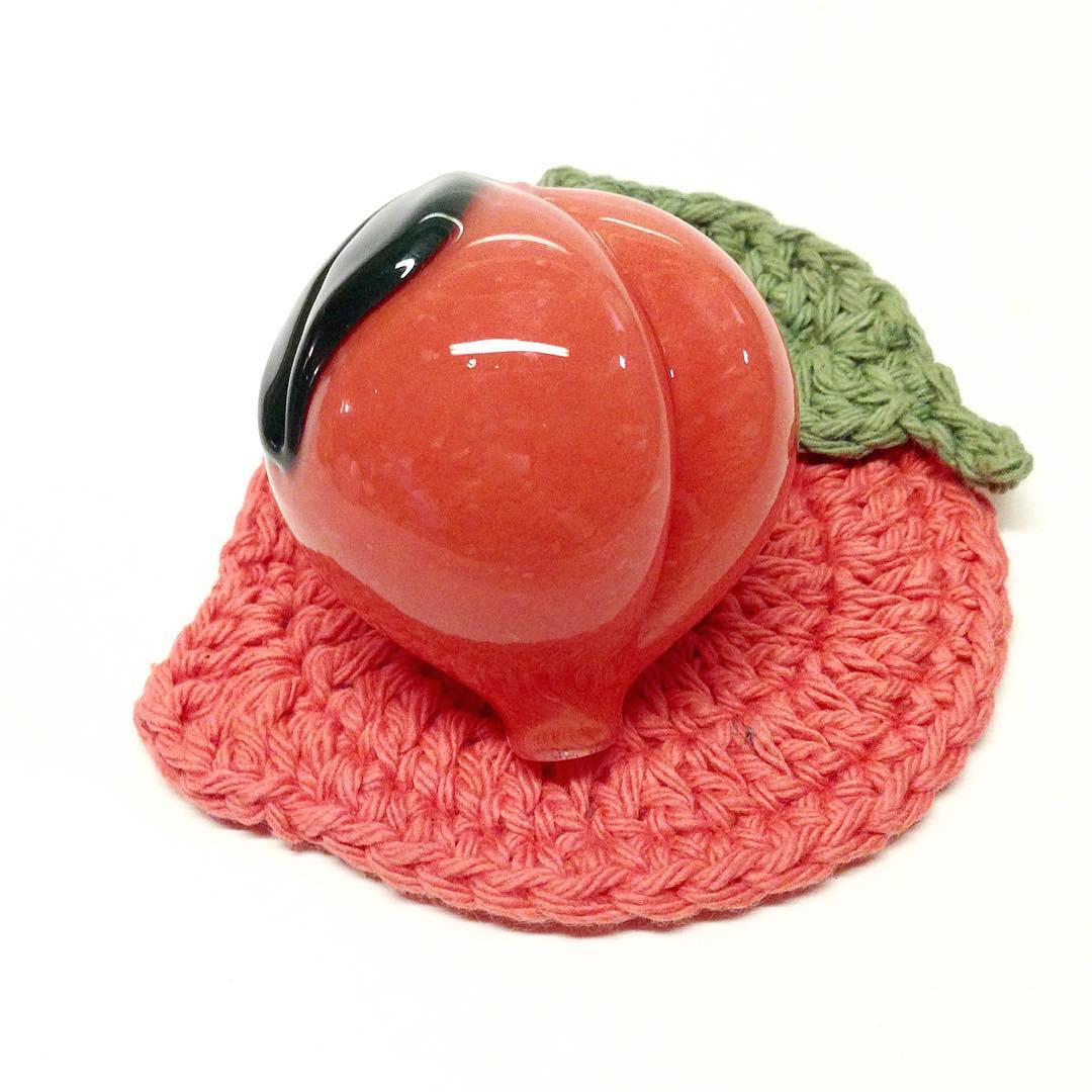 Delicious Peach Glass Handle