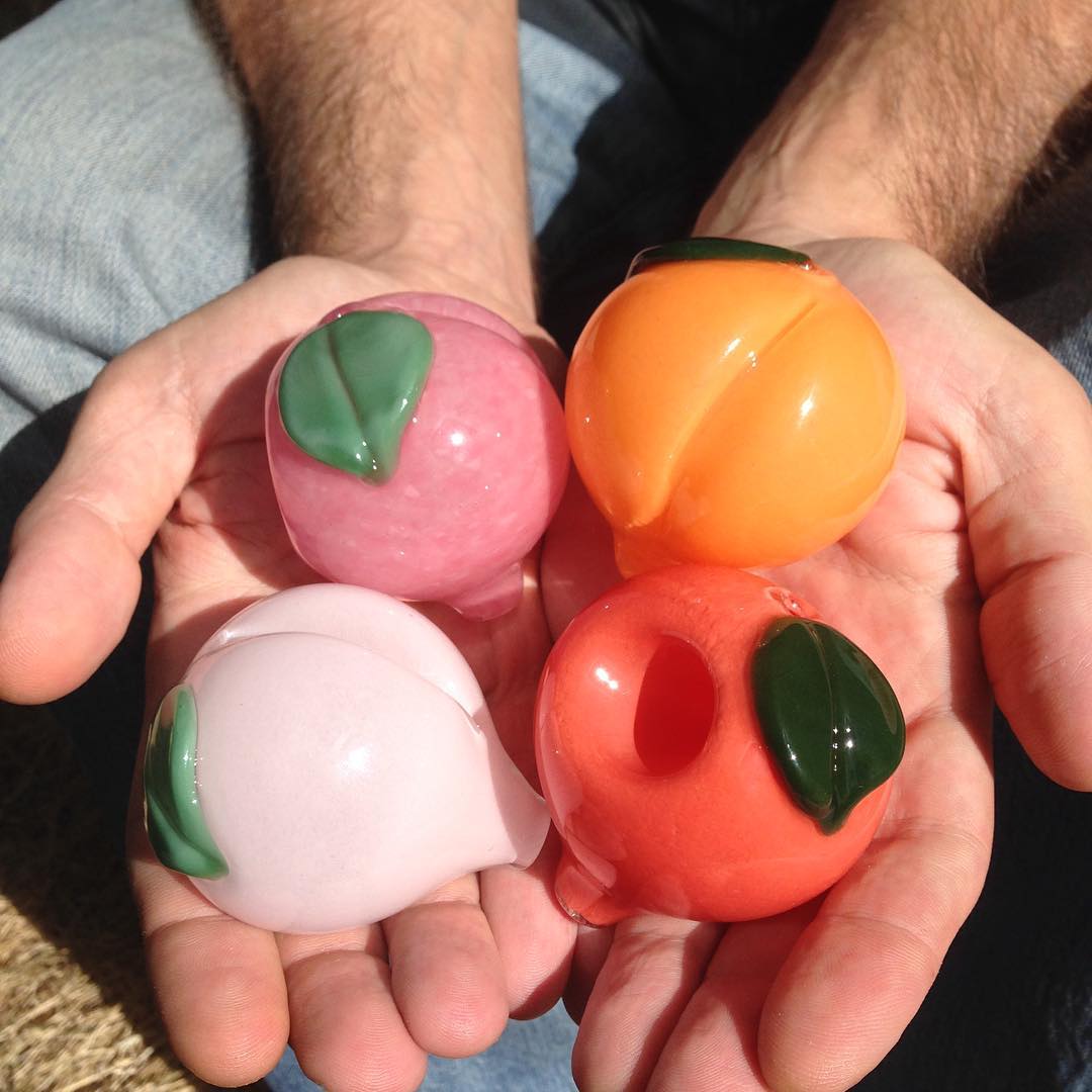 Delicious Peach Glass Handle
