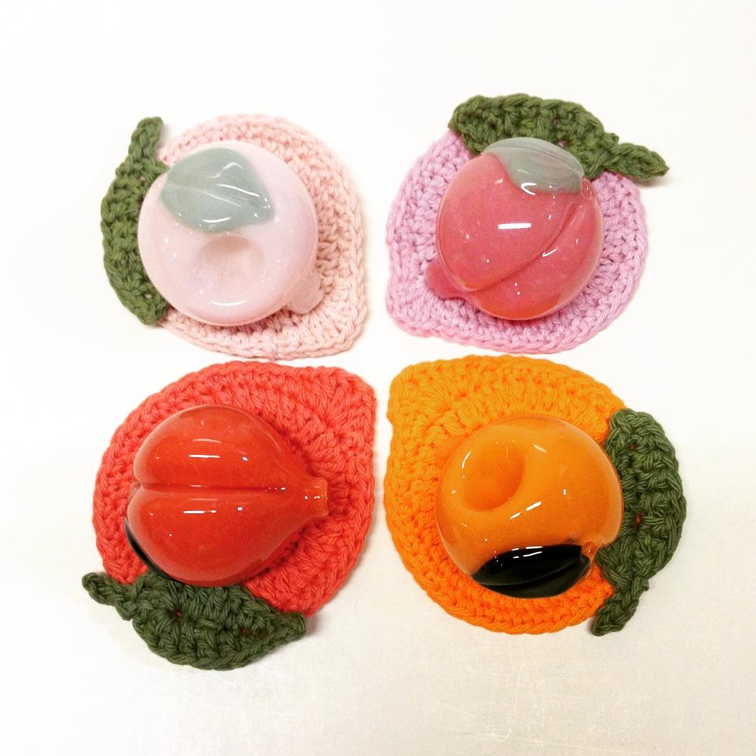 Delicious Peach Glass Handle