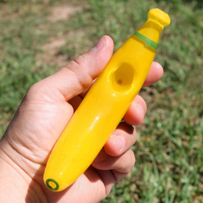 Banana Shaped Glass Handle