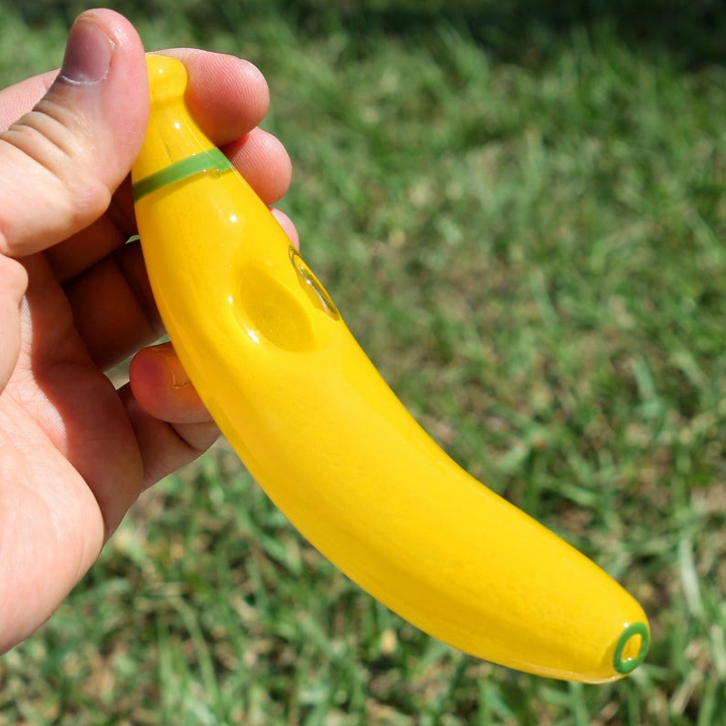 Banana Shaped Glass Handle