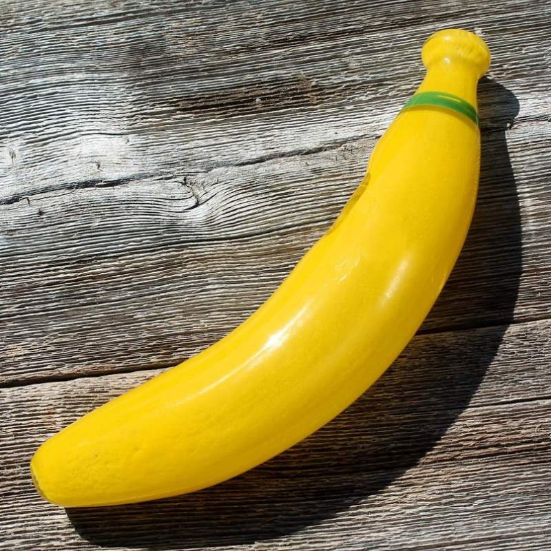 Banana Shaped Glass Handle
