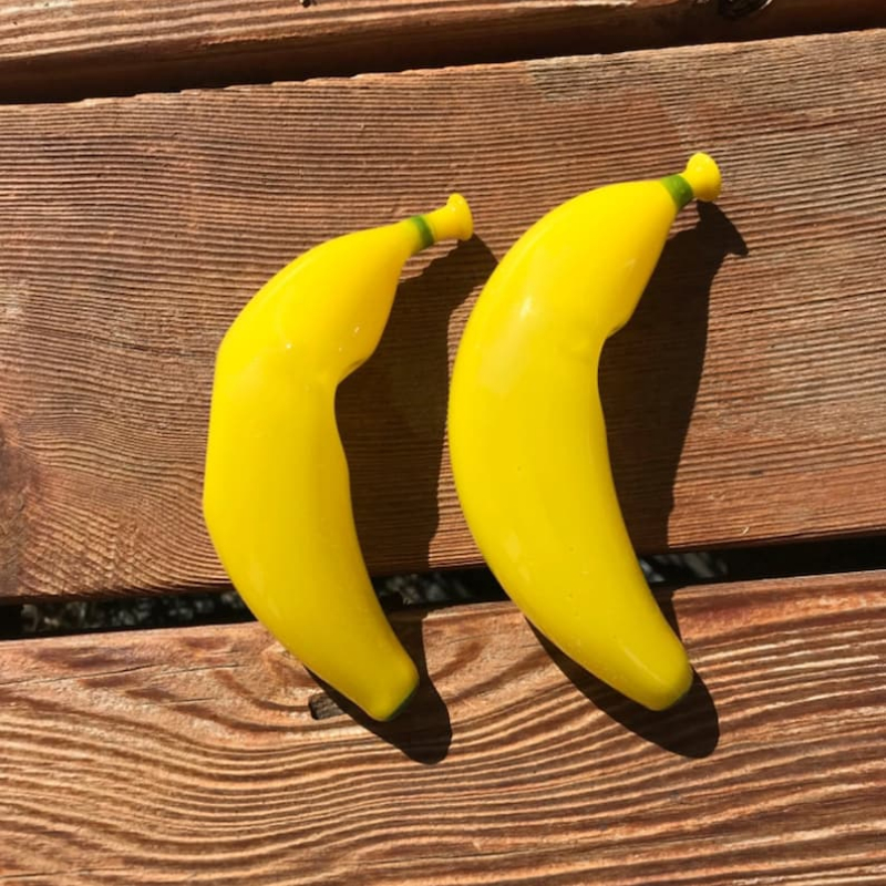 Banana Shaped Glass Handle