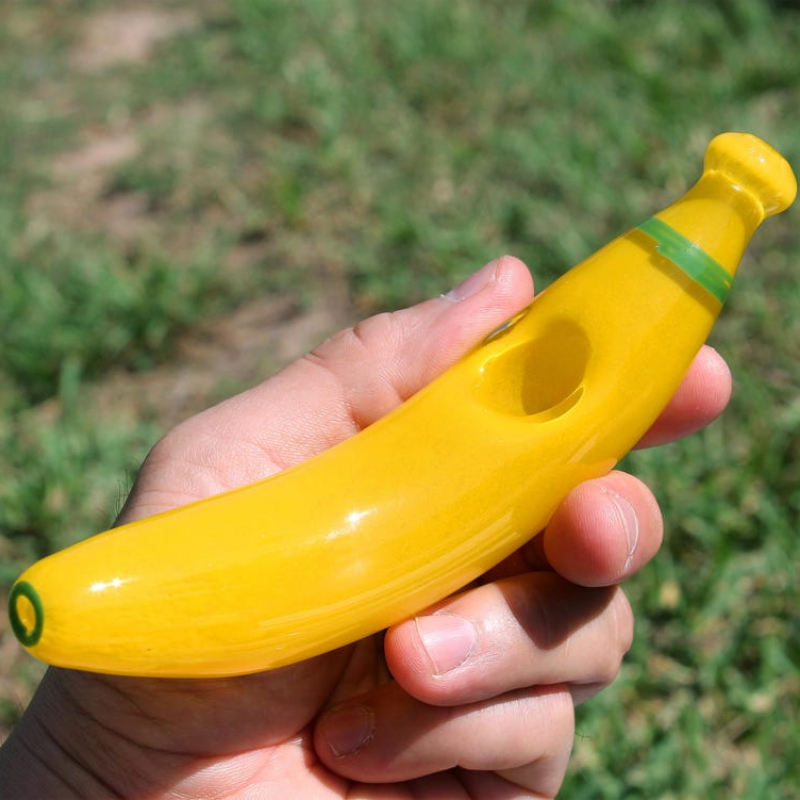 Banana Shaped Glass Handle