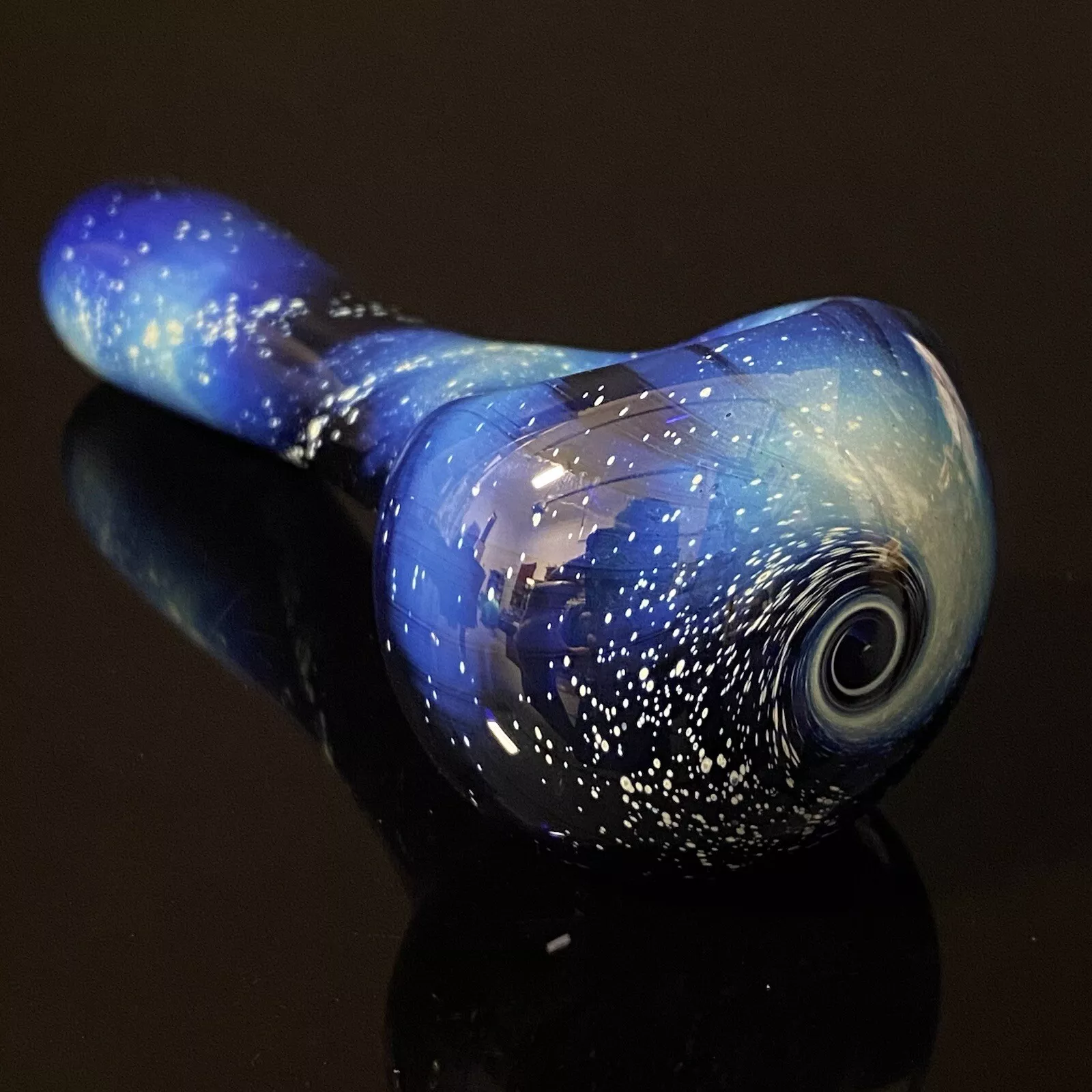 Blue Cosmic Glass Handle