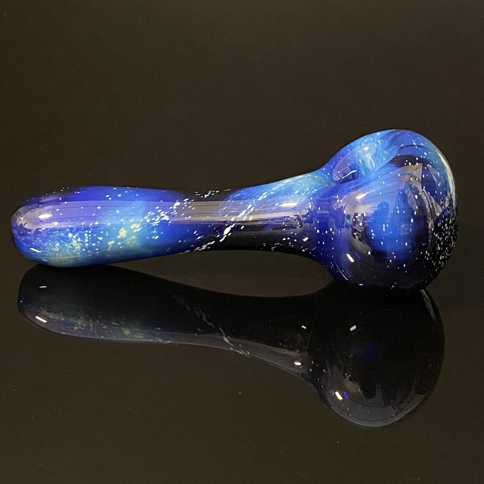 Blue Cosmic Glass Handle