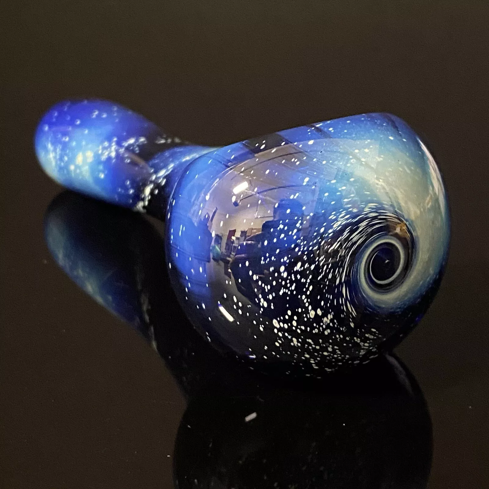 Blue Cosmic Glass Handle