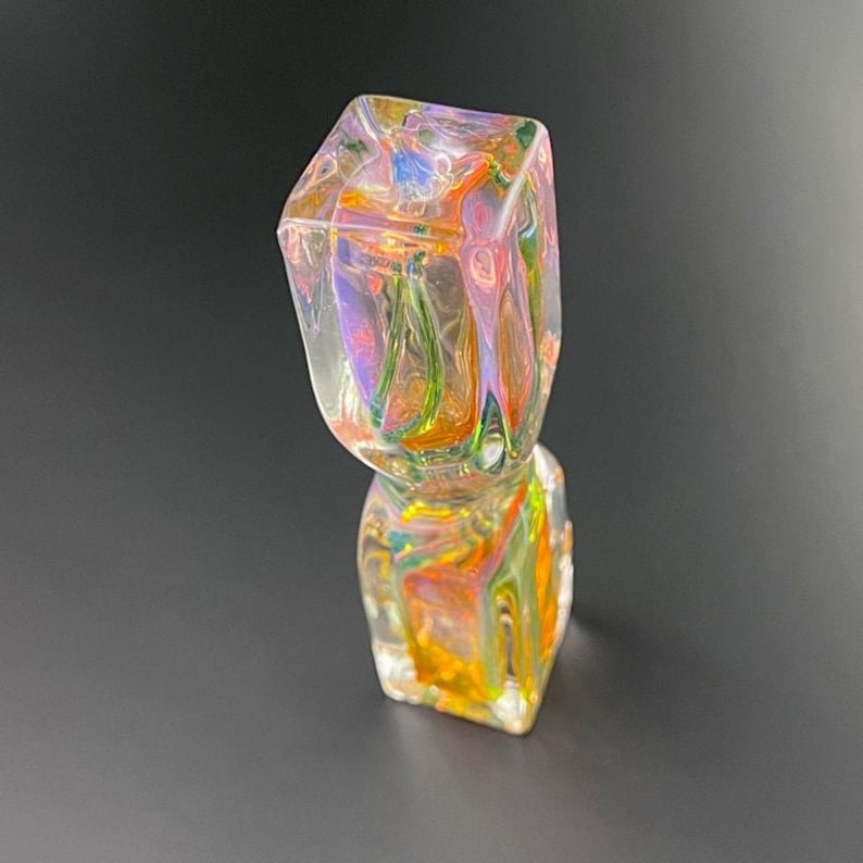 Spiral Rectangular Glass Handle