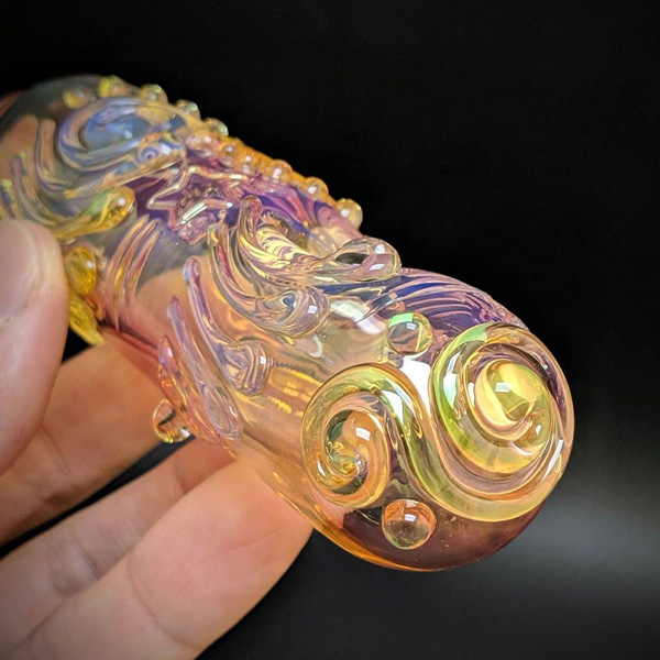 Swirls and Stars Glass Handle