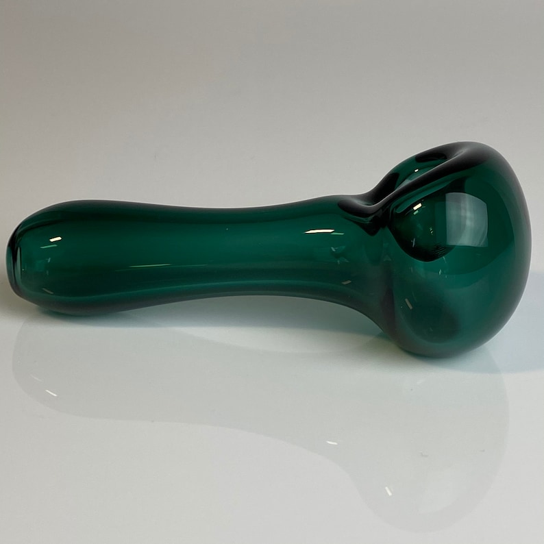 Solid Dark Green Glass Handle