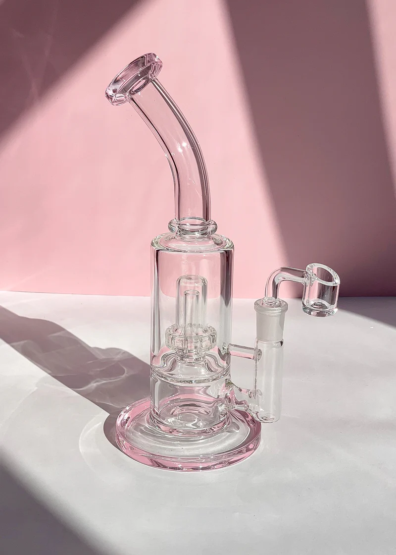 Transparent Pink Chassis Glass Pipe