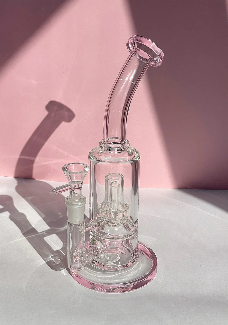 Transparent Pink Chassis Glass Pipe