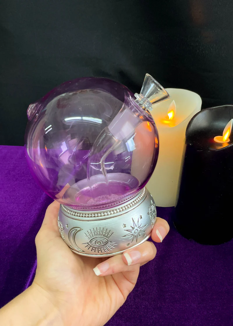 Purple Crystal Ball Glass