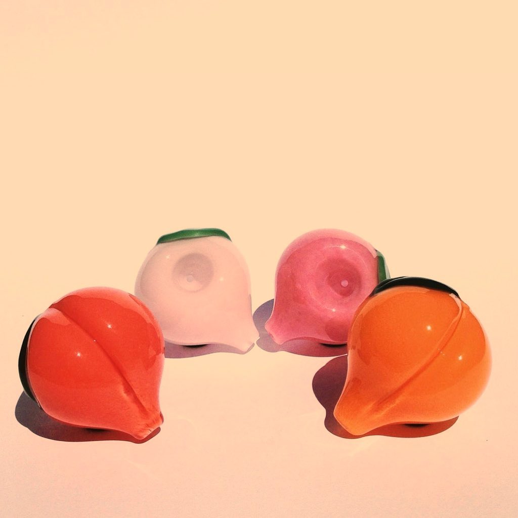 Delicious Peach Glass Handle