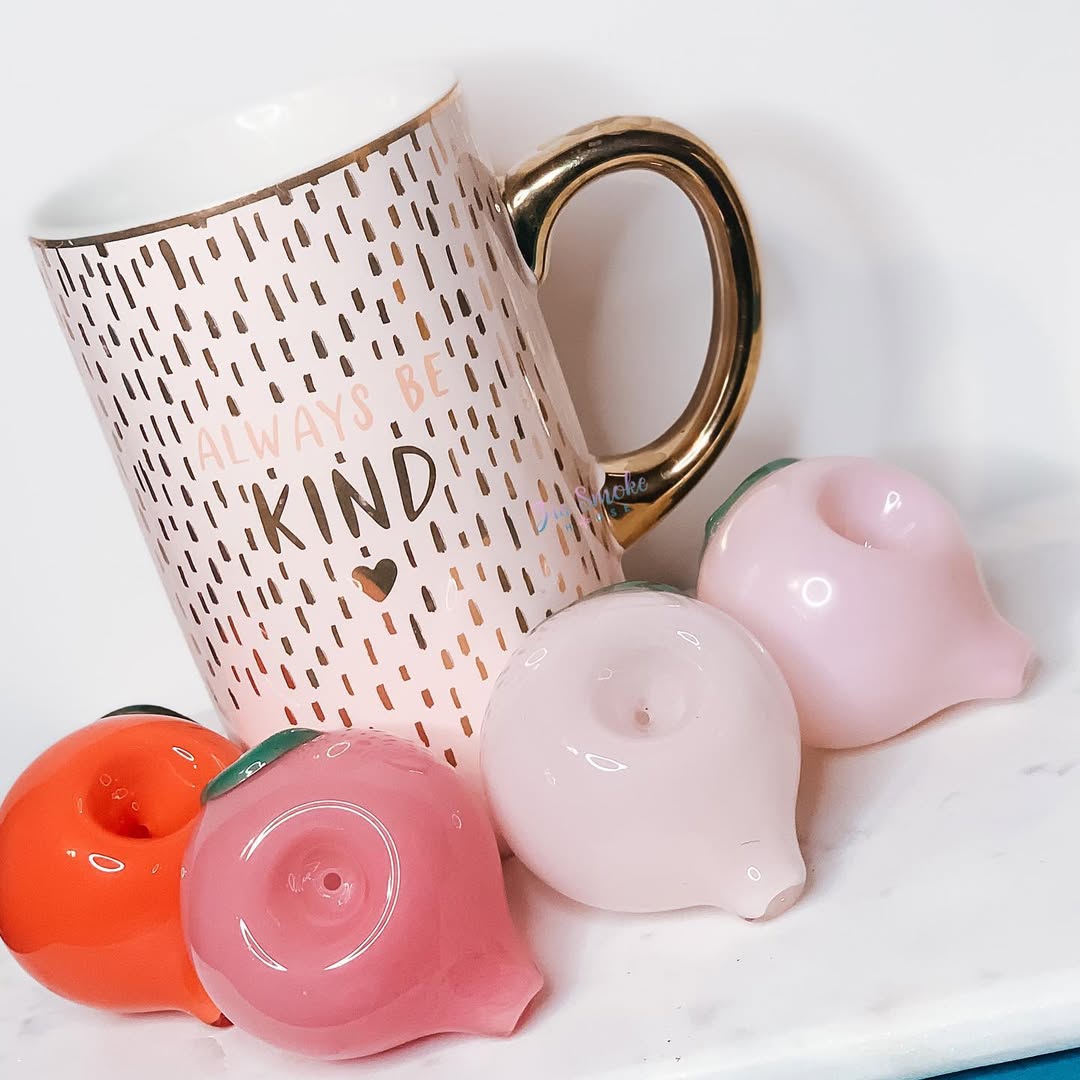 Delicious Peach Glass Handle