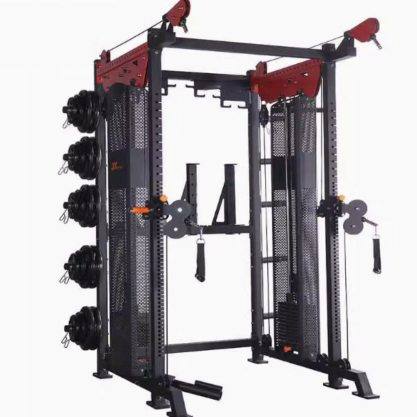 New Style Commercial Fitness Equipment Comprehensive Strength Training Smith Machine Multi-Function Station-Made Durable Metal