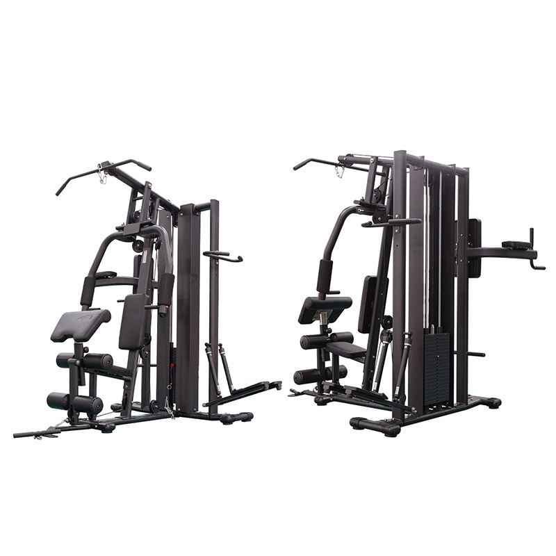 Commercial/Home Gym Exercise Machine with Three Multi-Station Fitness Setup