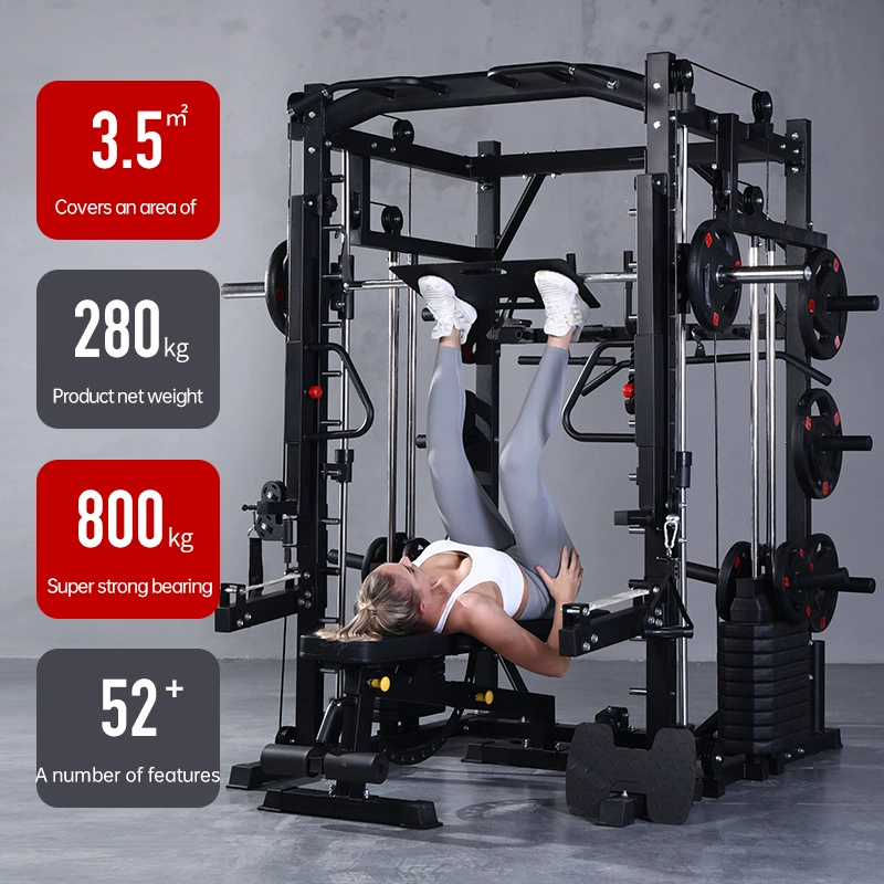 Gantry Frame Fitness Equipment Multi-functional Smith Machine Trainer Commercial Integrated Bench Press Squat RackOEM/Home Using