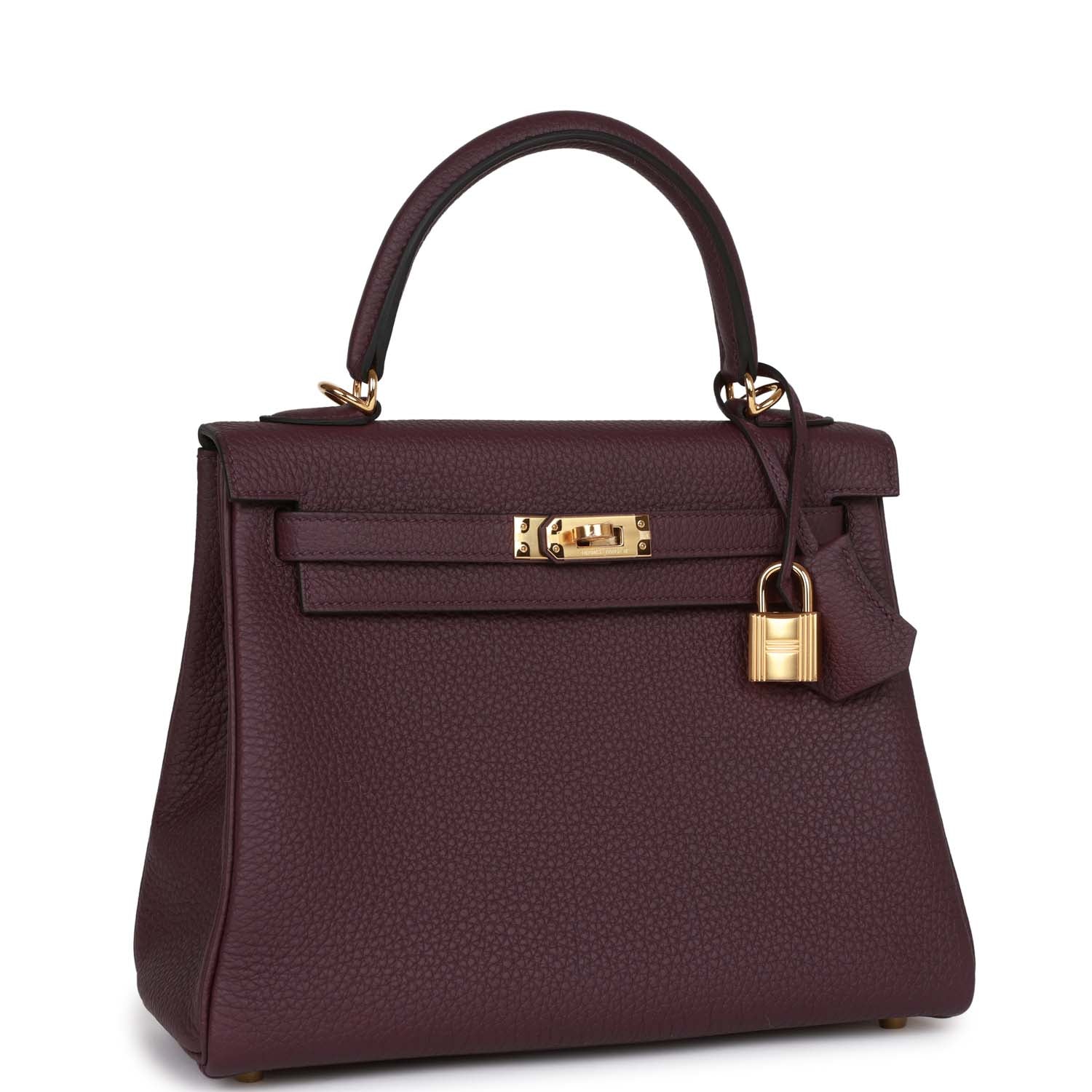 Kelly Retourne 25 Cassis Togo Gold Hardware