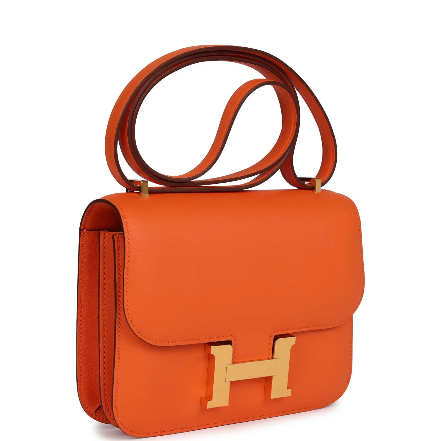 Constance 18 Orange Swift Gold Hardware