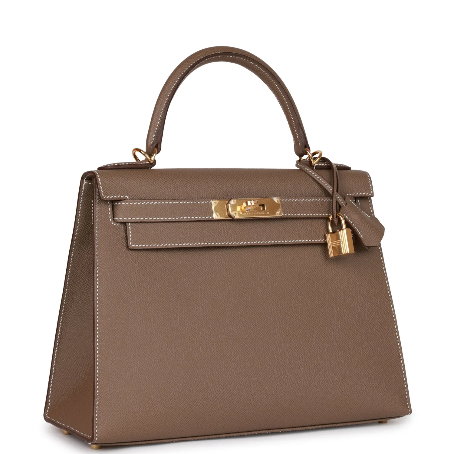 Kelly Sellier 28 Etoupe Epsom Gold Hardware